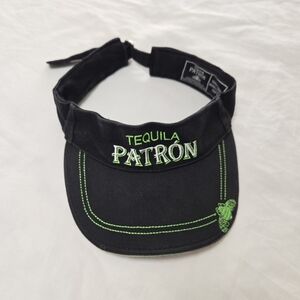 Patrón Tequila Black Visor Green Embroidery Adjustable